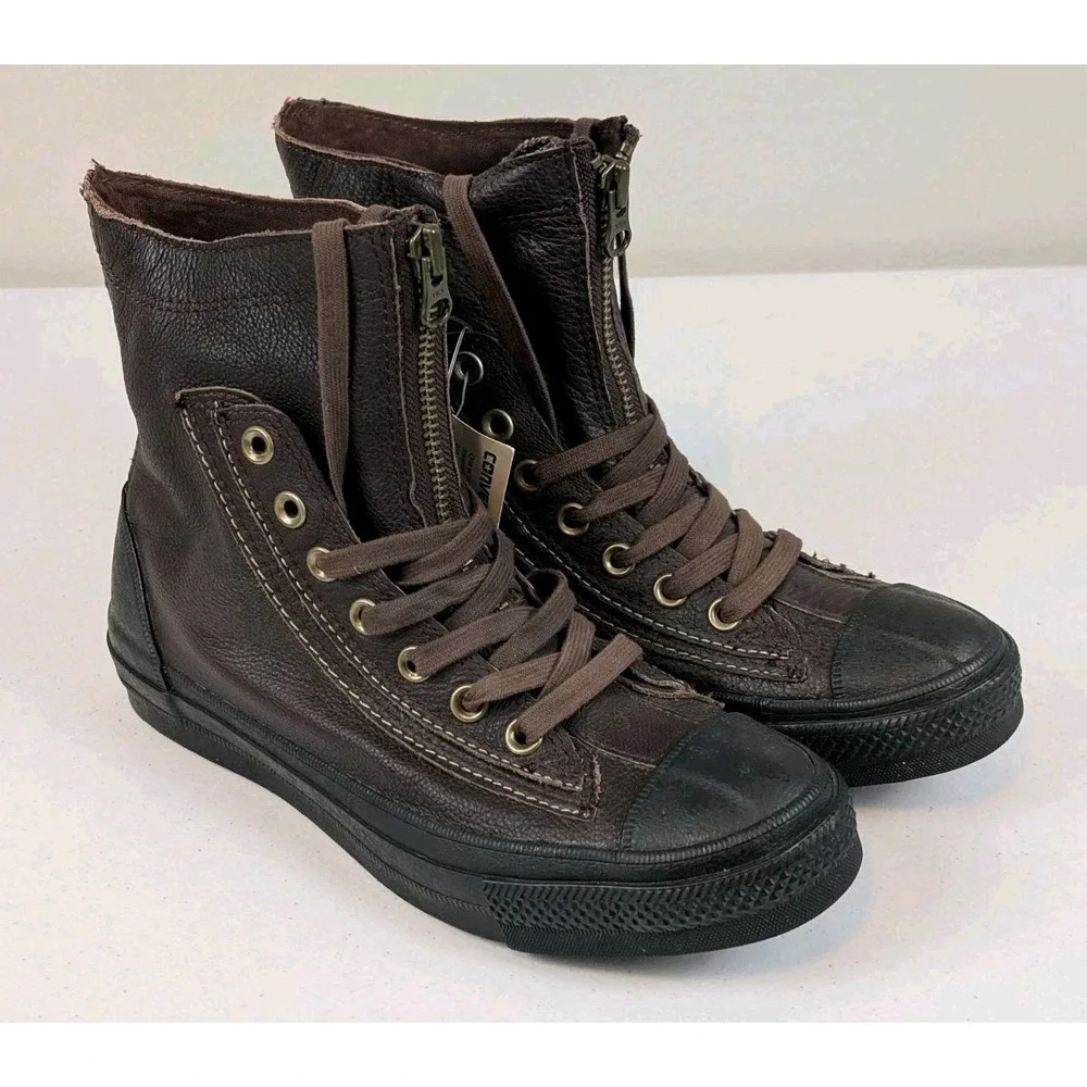 Converse Men's Chuck Taylor All Stars Combat Boot Brown Leather Size 6.5 Read